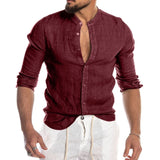 Cool Breathable Cotton Linen Shirt for Man