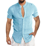 Cool Breathable Cotton Linen Shirt for Man