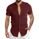 Cool Breathable Cotton Linen Shirt for Man