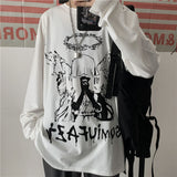 Long Sleeve T-shirts Autumn Gothic Vintage Print Ulzzang Cozy Fashion Streetwear Baggy Korean Trendy BF Plus Tops