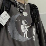 Long Sleeve T-shirts Autumn Gothic Vintage Print Ulzzang Cozy Fashion Streetwear Baggy Korean Trendy BF Plus Tops