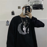 Long Sleeve T-shirts Autumn Gothic Vintage Print Ulzzang Cozy Fashion Streetwear Baggy Korean Trendy BF Plus Tops