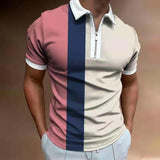 Polo Shirt Joining Together Letters Color Polo Shirts Brand Men Short-Sleeved Tees Shirt Man Clothes M-3XL
