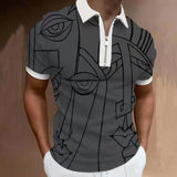 Polo Shirt Joining Together Letters Color Polo Shirts Brand Men Short-Sleeved Tees Shirt Man Clothes M-3XL