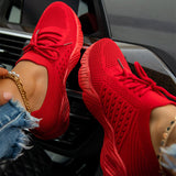Casual Breathable Knitted Sneakers for Ladies