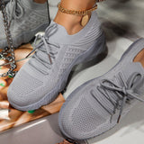 Casual Breathable Knitted Sneakers for Ladies