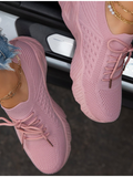 Casual Breathable Knitted Sneakers for Ladies