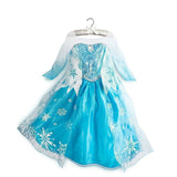 Frozen Anna Elsa Princess Dress For Girl Birthday Party Tulle Prom Gown Kids Christmas Cosplay Snow Queen Coronation Costume