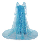 Frozen Anna Elsa Princess Dress For Girl Birthday Party Tulle Prom Gown Kids Christmas Cosplay Snow Queen Coronation Costume