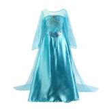 Frozen Anna Elsa Princess Dress For Girl Birthday Party Tulle Prom Gown Kids Christmas Cosplay Snow Queen Coronation Costume