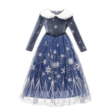Frozen Anna Elsa Princess Dress For Girl Birthday Party Tulle Prom Gown Kids Christmas Cosplay Snow Queen Coronation Costume