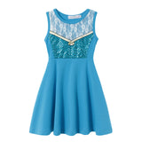 Frozen Anna Elsa Princess Dress For Girl Birthday Party Tulle Prom Gown Kids Christmas Cosplay Snow Queen Coronation Costume