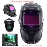 Welding Helmet 100*65mm 1111 4 Sensors Grinding DIN 3/4-13 MMA MIG/MAG TIG EN379 Cert Solar Auto Darkening Welding Mask