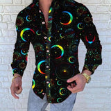 Long Sleeve Men Paisley Print Shirt Camisa Social Masculina  Prom Party Fashion Shirts