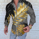 Long Sleeve Men Paisley Print Shirt Camisa Social Masculina  Prom Party Fashion Shirts