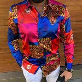 Long Sleeve Men Paisley Print Shirt Camisa Social Masculina  Prom Party Fashion Shirts