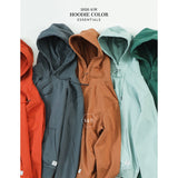 SIMWOOD NEW Autumn Winter 360g Solid Fabric Hooded Sweatshirt