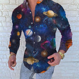 Long Sleeve Men Paisley Print Shirt Camisa Social Masculina  Prom Party Fashion Shirts