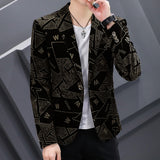 Autumn Men Blazers Luxury Corduroy Casual Slim Suit Jacket Business Social Office Dress Coat Street Wear Men Clothing