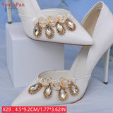 New Shoe Clip Rhinestone Charms Women Wedding High Heels Fashion Buckle Accessories Clothes Decoration X21