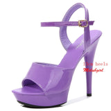 Mclubgirl Women Sexy Show Sandals 13 15 17 CM High Heels Sexy Platform Color Sandals Girls Shoe for Party Club Drop Sale LFD