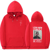 Cactus Jack Hoodie Men Women Double-sided Logo Print LOOK MOM I CAN FLY Travis Scott Hoodies Unisex Fashion Hip Hop Streetwear