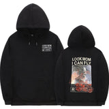 Cactus Jack Hoodie Men Women Double-sided Logo Print LOOK MOM I CAN FLY Travis Scott Hoodies Unisex Fashion Hip Hop Streetwear