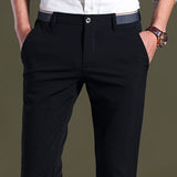 Dress Trousers for Men Elastic Premium Business Pants