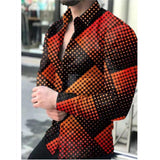 Casual Long Sleeve Shirt Men Paisley Print Shirt Camisa Social Masculina Manga Longa Prom Party Shirt