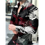 Casual Long Sleeve Shirt Men Paisley Print Shirt Camisa Social Masculina Manga Longa Prom Party Shirt