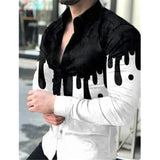 Casual Long Sleeve Shirt Men Paisley Print Shirt Camisa Social Masculina Manga Longa Prom Party Shirt