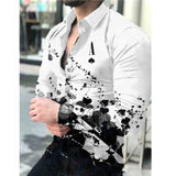 Casual Long Sleeve Shirt Men Paisley Print Shirt Camisa Social Masculina Manga Longa Prom Party Shirt