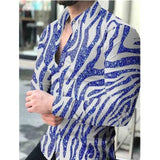 Casual Long Sleeve Shirt Men Paisley Print Shirt Camisa Social Masculina Manga Longa Prom Party Shirt