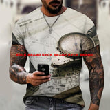 2021 New Men's Summer 3D Printed Compass T-Shirt Hip-Hop Style Large Size T-Shirt Cross Style Short Sleeve Clothing XXS-6XL