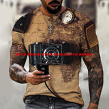 2021 New Men's Summer 3D Printed Compass T-Shirt Hip-Hop Style Large Size T-Shirt Cross Style Short Sleeve Clothing XXS-6XL