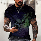 3D Tiger Lion Printed T-Shirts, Fashionable Round Neck Short Sleeve Street Clothes, Hip-Hop T-Shirts, Summer