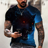 3D Tiger Lion Printed T-Shirts, Fashionable Round Neck Short Sleeve Street Clothes, Hip-Hop T-Shirts, Summer