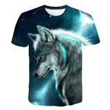 3D Tiger Lion Printed T-Shirts, Fashionable Round Neck Short Sleeve Street Clothes, Hip-Hop T-Shirts, Summer