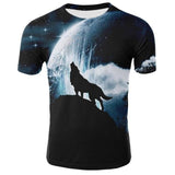 3D Tiger Lion Printed T-Shirts, Fashionable Round Neck Short Sleeve Street Clothes, Hip-Hop T-Shirts, Summer