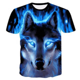 3D Tiger Lion Printed T-Shirts, Fashionable Round Neck Short Sleeve Street Clothes, Hip-Hop T-Shirts, Summer