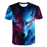 3D Tiger Lion Printed T-Shirts, Fashionable Round Neck Short Sleeve Street Clothes, Hip-Hop T-Shirts, Summer