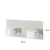 Adhesive Multi-Purpose Hooks Wall Mounted Mop Organizer Holder RackBrush Broom Hanger Hook Kitchen Bathroom Strong Hooks