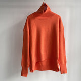 Toppies' Thick Winter Warm Oversized Turtleneck Knitted Sweater for Female's Tops