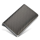 NEW Carbon Fiber RFID Men's Leather Credit Card Holder/Wallet