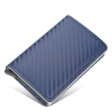 NEW Carbon Fiber RFID Men's Leather Credit Card Holder/Wallet