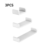 White Storage Rack Shelf Bathroom Kitchen Seasoning Debris Rack Shower Rack Shampoo Bath Shower Rack Wall-Mounted Self-Adhesive