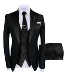 New Costume Homme Popular Clothing Luxury Party Stage Men's Suit Groomsmen Regular Fit Tuxedo 3 Peice Set Jacket+Trousers+Vest