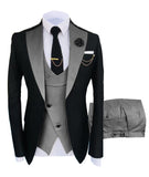 New Costume Homme Popular Clothing Luxury Party Stage Men's Suit Groomsmen Regular Fit Tuxedo 3 Peice Set Jacket+Trousers+Vest