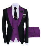 New Costume Homme Popular Clothing Luxury Party Stage Men's Suit Groomsmen Regular Fit Tuxedo 3 Peice Set Jacket+Trousers+Vest