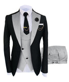 New Costume Homme Popular Clothing Luxury Party Stage Men's Suit Groomsmen Regular Fit Tuxedo 3 Peice Set Jacket+Trousers+Vest